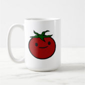 Cute Tomato Embroidery Print コーヒーマグカップ (左)