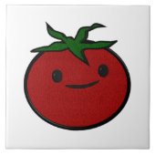 Cute Tomato Embroidery Print Decorative タイル (正面)