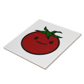 Cute Tomato Embroidery Print Decorative タイル (側面)