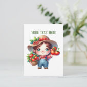 Cute tomato gnome customizable ポストカード (スタンド正面)