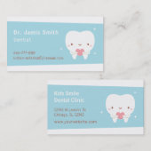 Cute Tooth、ハート歯医の名刺 名刺 (正面/裏面)