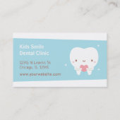 Cute Tooth、ハート歯医の名刺 名刺 (裏面)