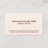 Cute Tooth Inspectionロゴ | 歯科 名刺 (裏面)