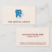 Cute Tooth Inspectionロゴ | 歯科 名刺 (正面/裏面)