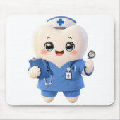 Cute Tooth Nurse Mouse Pad | Dental Gift マウスパッド (正面)