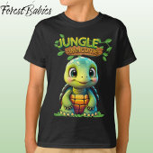 Cute Tortoise Box Turtle Animal Character Black 🐢 Tシャツ