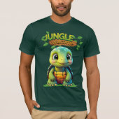 Cute Tortoise Box Turtle Animal Character Green 🐢 Tシャツ (正面)