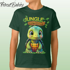 Cute Tortoise Box Turtle Animal Character Green 🐢 Tシャツ