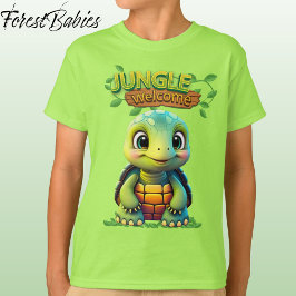Cute Tortoise Box Turtle Animal Character Green 🐢 Tシャツ