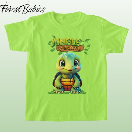 Cute Tortoise Box Turtle Animal Character Green 🐢 Tシャツ