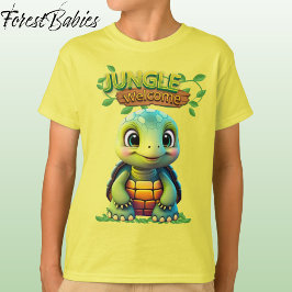 Cute Tortoise Box Turtle Animal Character Yellow🐢 Tシャツ