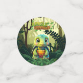 Cute Tortoise Jungle Welcome Box Turtle Character コンフェッティ (スモール正面)