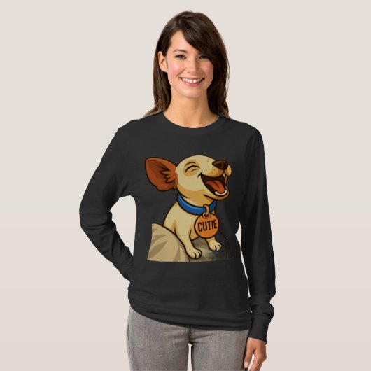 Cute Toy Fox Terrier Yawning Tシャツ (正面フル)