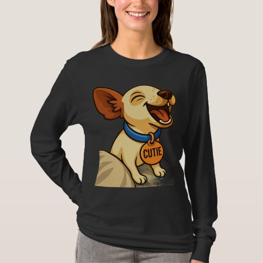 Cute Toy Fox Terrier Yawning Tシャツ (正面)