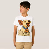 Cute Toy Fox Terrier Yawning Tシャツ (正面フル)