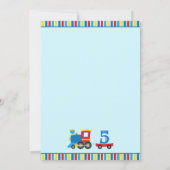 Cute Train Birthday 招待状 (裏面)