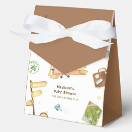 Cute Travel Around The World Airplane Baby Shower  フェイバーボックス
