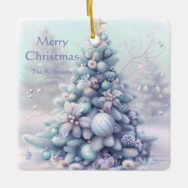 Cute Tree Soft Color Winter Christmas セラミックオーナメント