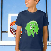 Cute Trending Slime 6 7 Green Personalize Kids Tシャツ