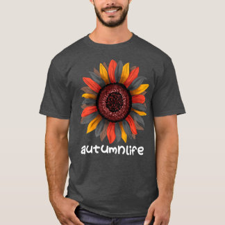 Cute Trendy Beautiful Autumn Fall Season Sunflower Tシャツ