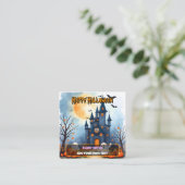 Cute Trendy Halloween Spooky Collection スクエア名刺 (スタンド正面)