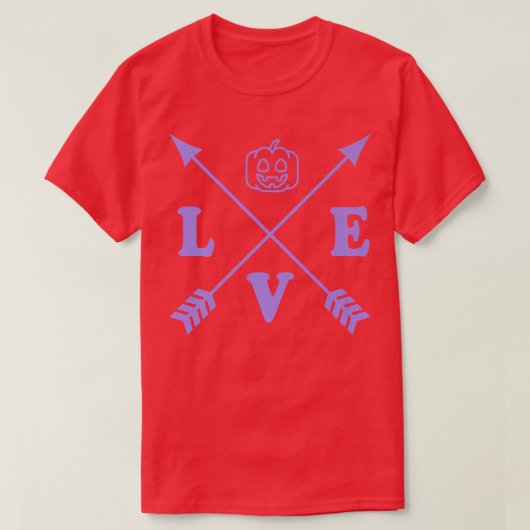 Cute Trendy Minimalist Style Halloween Arrow Pumpk Tシャツ (デザイン正面)