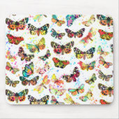Cute Trendy Watercolor Butterflies マウスパッド (正面)
