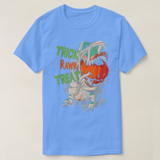 Cute Trick Rawr Treat Dinosaur Mummy T Re Hallowee Tシャツ (デザイン正面)