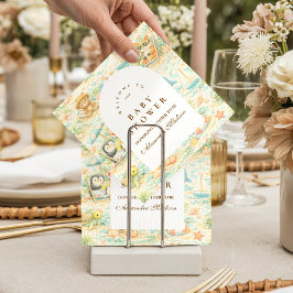 Cute Tropical Animal Party Baby Shower スタンダードカクテルナプキン