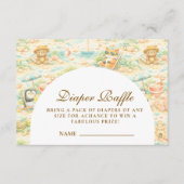 Cute Tropical Animal Party Diapper Raffle エンクロージャーカード (正面)