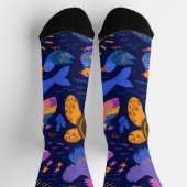 Cute Tropical Animals Crew Socks Gift ソックス (上部)