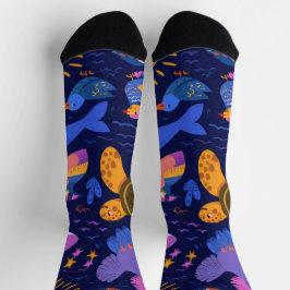 Cute Tropical Animals Crew Socks Gift ソックス