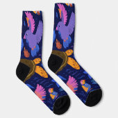 Cute Tropical Animals Crew Socks Gift ソックス (右)
