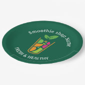 Cute Tropical Fruit Smoothies Fruit Kitchen shop ペーパープレート (アングル)