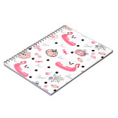Cute Tropical Halloween Journal – Ghost Flamingo ノートブック (左側)