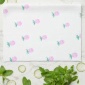 Cute Tropical Pink Pineapple Pattern キッチンタオル (折り畳み)