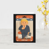 Cute Trump Action Figure Trend Shirt  カード (黄色い花)