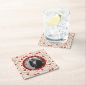 Cute Tulip Budget Wedding Coaster スクエアペーパーコースター (インサイチュ)