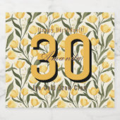 Cute Tulip Floral Birthday Present ビールラベル (シングルラベル)