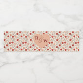 Cute tulip Flower Wildflower Wedding Water Bottle  ペットボトルラベル (シングルラベル)