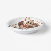 Cute Turkey & Funny Thanksgiving Vibes ペーパーボウル (傾斜あり)