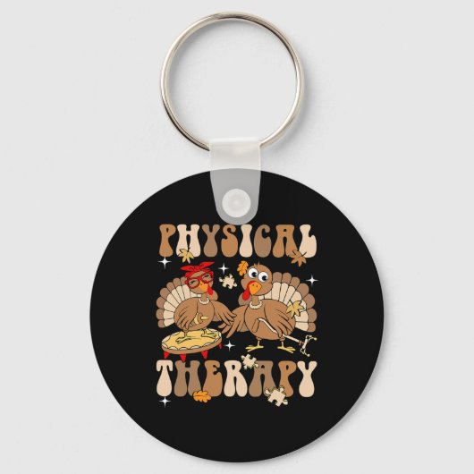 Cute Turkey Physical Therapy Pt Pta Fall Autumn Th キーホルダー (正面)