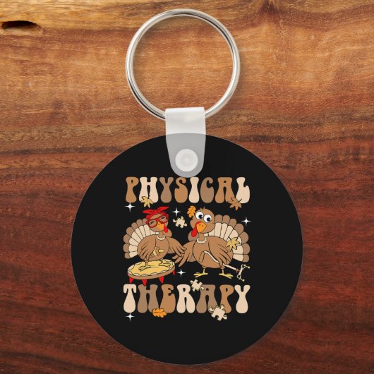 Cute Turkey Physical Therapy Pt Pta Fall Autumn Th キーホルダー (正面)
