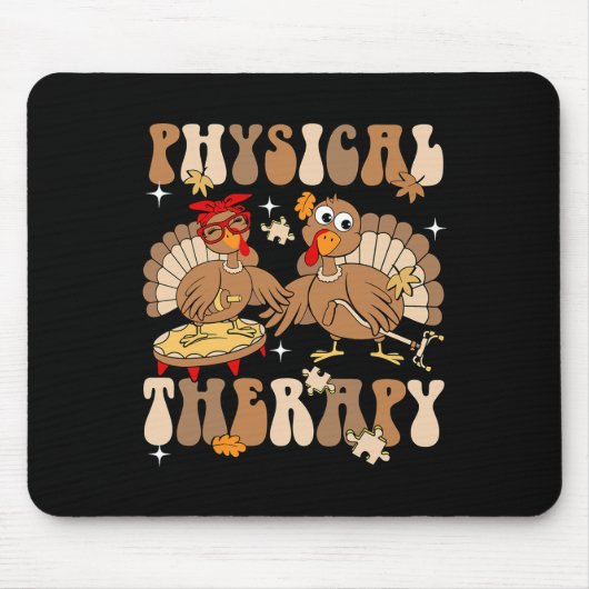 Cute Turkey Physical Therapy Pt Pta Fall Autumn Th マウスパッド (正面)
