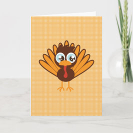 Cute Turkey Thanksgiving Card シーズンカード