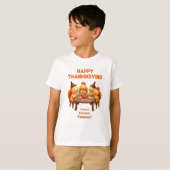 Cute Turkeys Feast Tシャツ (正面フル)