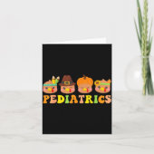 Cute Turkeys Pediatrics Pumpkin Thanksgiving Fall  カード (正面)