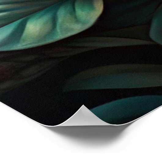 Cute Turquoise Bird ポスター (角)