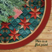 Cute turquoise festive christmas printed custom ブラッシュドポリエステルツリースカート