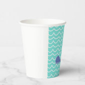 Cute Turquoise Whale & Fishy Paper Cups 紙コップ (右)
